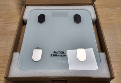 306202 - RENPHO Peshore dixhitale banjoje, Peshore me Bluetooth për dhjamin e trupit, kapacitet 180 kg