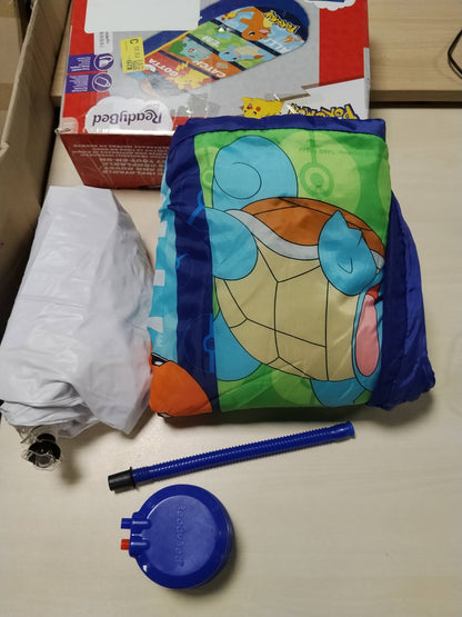 312782 - CHARACTER WORLD Krevat i fryrë dhe çantë gjumi për fëmijë me pompë Pokemon ReadyBed, Dyshek udhëtimi për fjetje gjatë natës dhe kamping ose përdorim në shtëpi
