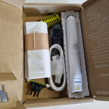 302938 - PHILIPS OneBlade Intimate - Makinë rroje dhe prerëse elektrike për gra dhe burra, 2 tehe SkinProtect, 1 aksesor prerës 3 mm, QP1924/30, e bardhë