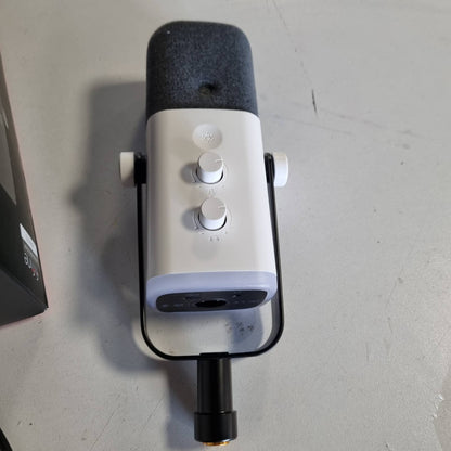 309635 - FIFINE Mikrofon Dinamik Transmetues USB/XLR, Kardioid RGB për PC, PS4/5, E Bardhë