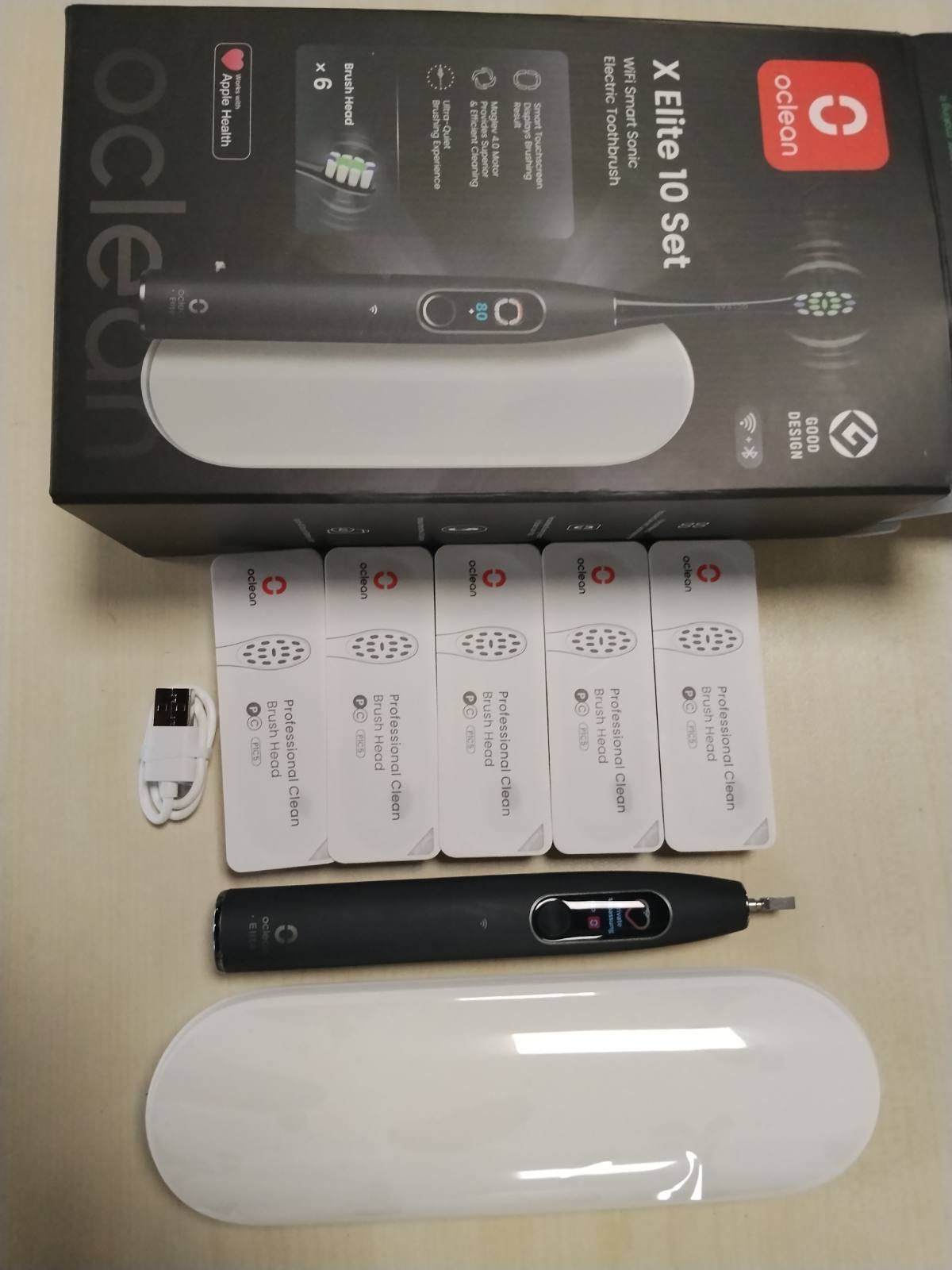 289464 - OCLEAN Furça dhëmbësh elektrike X Elite Set 10, 5 mënyra pastrimi, Sonic, 45dB, e zezë