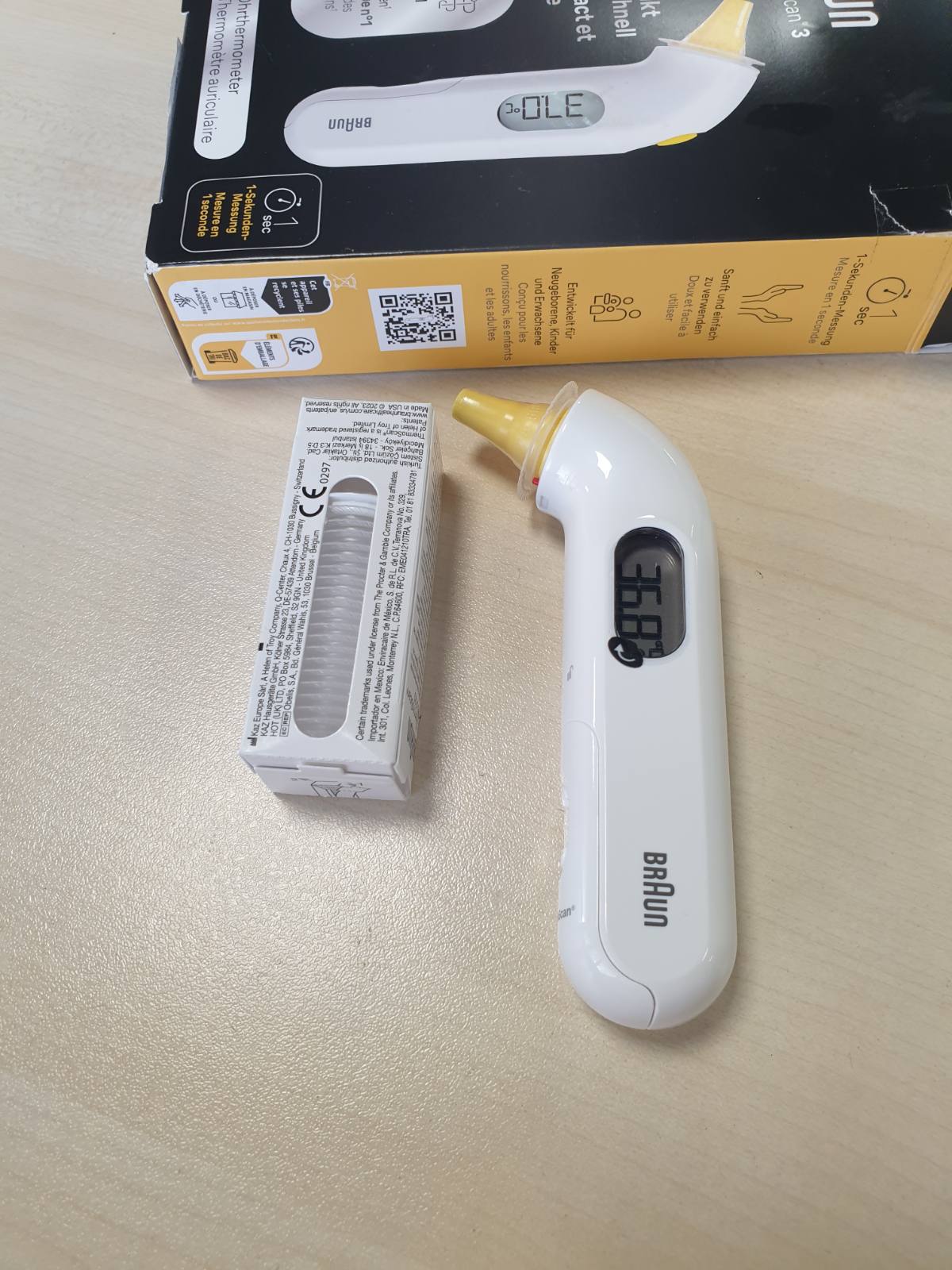 321361 - BRAUN - Termometër veshi ThermoScan 3, Matje e shpejtë 1-sekondëshe, IRT3030