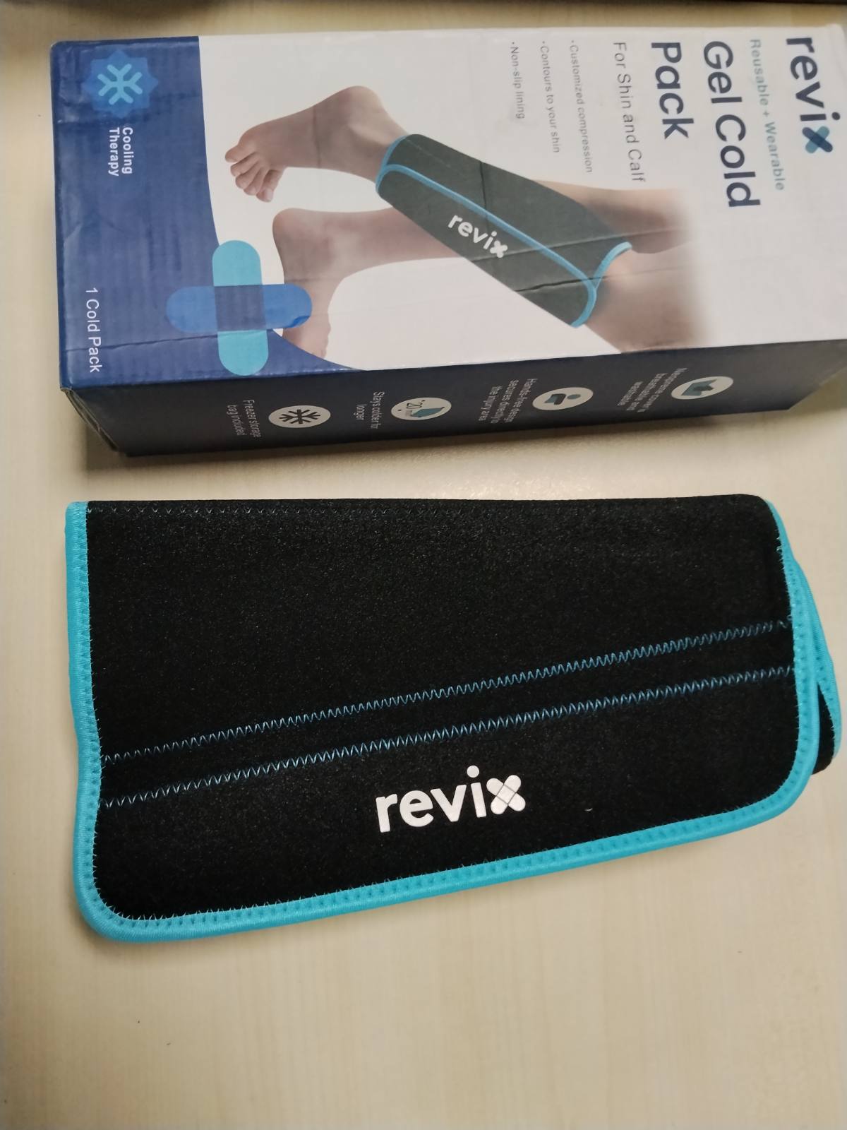 296968 - REVIX - Jastëkë xheli ftohës për pulpë dhe kërci për lëndime, pako ftohëse e ripërdorshme për këmbë, mëngë kompresimi të ftohta për ënjtje, mavijosje dhe shtrembërime (1 pako)