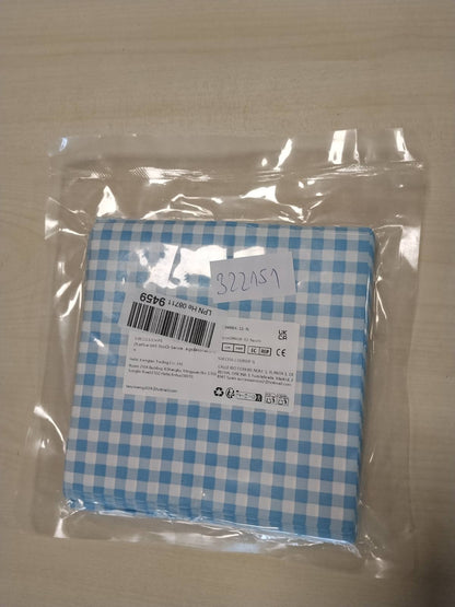 322151 - Pako me 40 Peceta Letre Gingham Blu e Çelët, 16.5 cm, me 2 shtresa