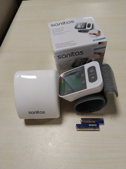 303243 - SANITAS Monitor i tensionit të gjakut SBC 15, për kyçin e dorës, matje automatike e tensionit të gjakut dhe pulsit