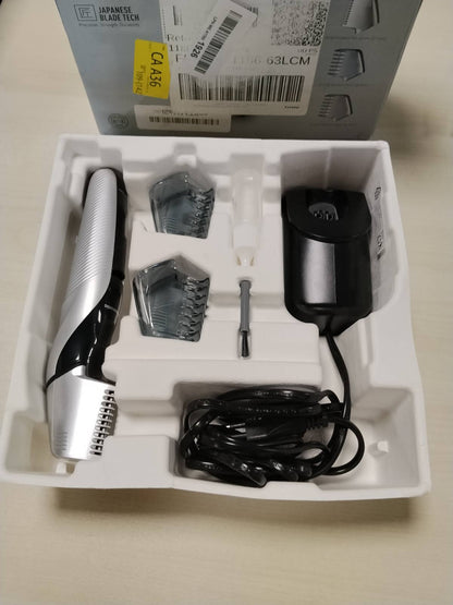 320993 - PANASONIC ER-GK60-S503 | Makinë prerëse trupi - iShaper, 4 pozicione prerjeje, 4 aksesorë, Jetëgjatësi baterie 40 minuta, Ngarkim 8 orësh, i lagësht dhe i thatë, Argjend