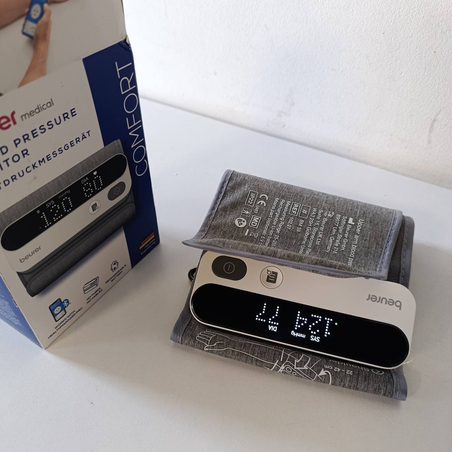 289531 - BEURER Monitor tensioni të gjakut BM 59, për krahun e sipërm, manshetë pa tuba dhe kabllo