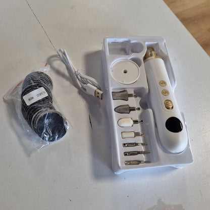 307641 - Set manikyr/pedikyr, Set pedikyr elektrik me 9 aksesorë, limë elektrike për thonj me 15 cilësime shpejtësie dhe dritë LED