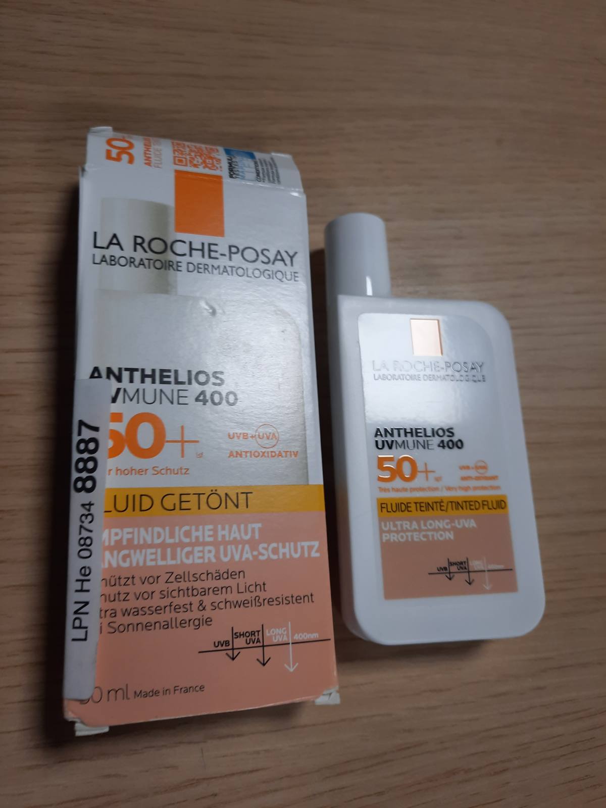 289995 - LA ROCHE-POSAY Anthelios Fluid Invisible UVMune 400 SPF 50+ për lëkurë të ndjeshme, 50 ml