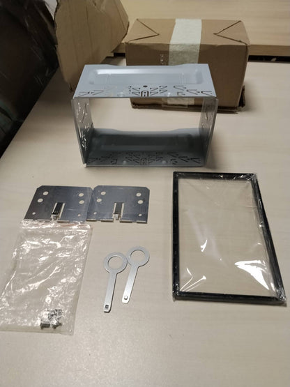 296157 - LPZMPZ Kornizë Montimi për Radio Makine 7 inç, Kafaz Universal i Dyfishtë Metalik për Makinë, Mbështetëse për Radio Makine prej Hekuri dhe Plastike, E Përputhshme me VW Jetta, Skoda Polo