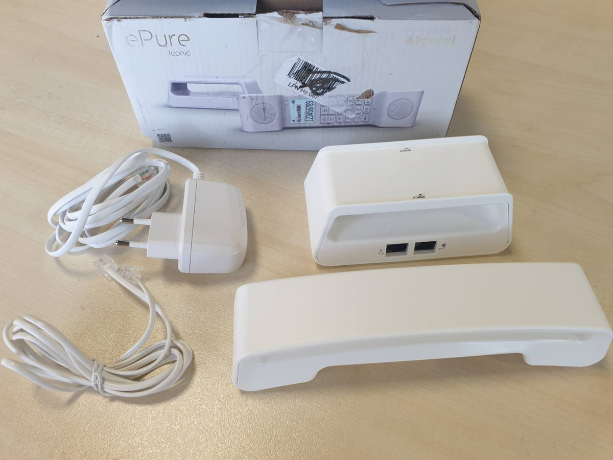 295855 - ALCATEL Epure Iconic, Telefon shtëpiak pa tel DECT, ekran grafik i madh, i bardhë