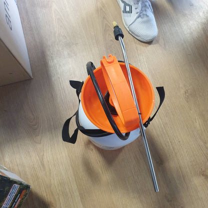 288910 - RURIS Spërkatës manual RS500S, Rezervuar 5L, Lëvizës metalik, Presion 2-3 Bar, Dorezë ergonomike, Valvul sigurie, Portokalli