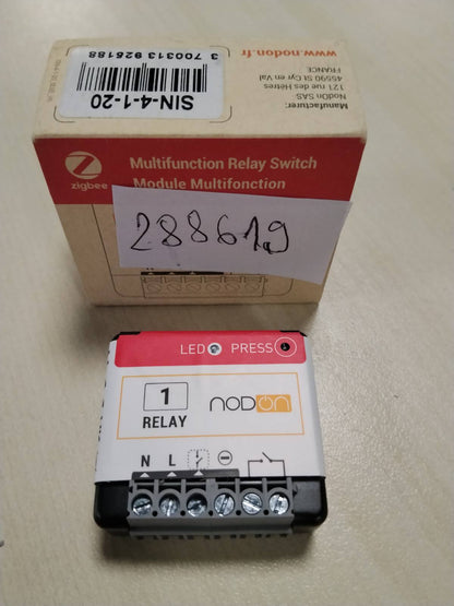 288619 - NODON Moduli Shumëfunksional Zigbee 3.0, Kontakt i Tharë me 1 Kanal Zigbee 16A, Kryqëzim Zero, I pajtueshëm me Home Assistant, Alexa, Homey, SmartThings, Jeedom, Z2M, ZHA