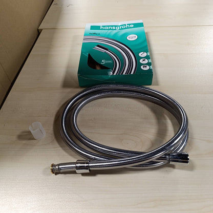 322488 - HANSGROHE Isiflex - tub dushi universal 1.60 m, me mbrojtje kundër përdredhjes, tub dushi fleksibël me mbrojtje nga përdredhja, përfshirë unaza vulosëse, krom