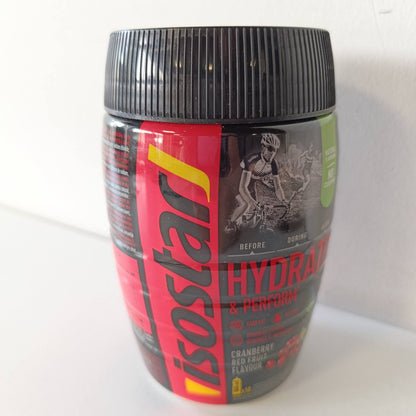 321996 - ISOSTAR Pluhur pijeje sportive izotonike me boronicë dhe manaferra të kuqe, 400g, energjike për qëndrueshmëri me elektrolite, vitaminë C dhe B1