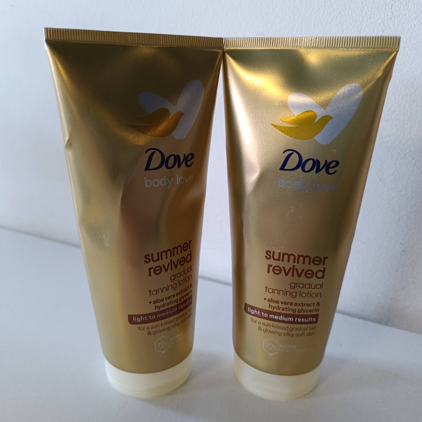 275831 - DOVE Locion Vetë-Nxirës Summer Revived 2 x 200 ml, për lëkurë mesatare dhe të errët, nxirje graduale, hidratim 72H, me ekstrakt aloe vera dhe glicerinë