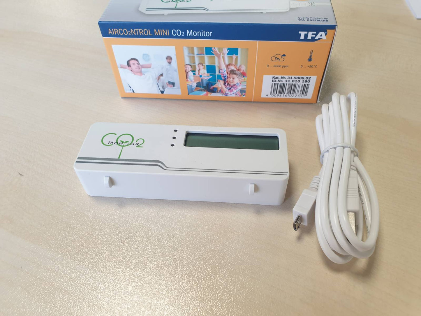 288595 - TFA Dostmann Monitori i CO2 AIRCO2NTROL MINI, 31.5006.02, ekran LED, monitorim i CO2, me kabllo USB
