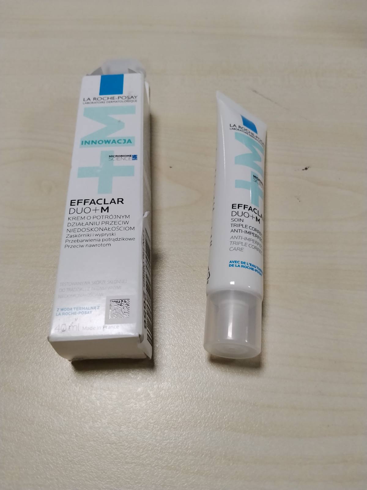 302244 - LA ROCHE-POSAY Krem për fytyrën kundër akneve Effaclar Duo+M, 40 ml, kujdes i trefishtë, niacinamidë, filobiomë, Procerad