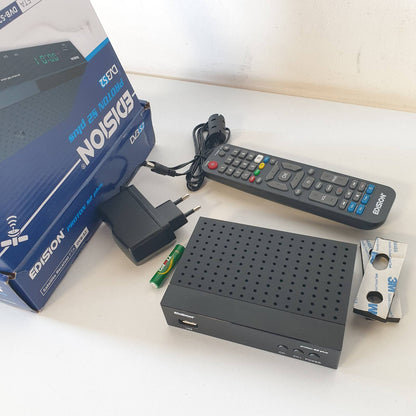 309934 - EDISION Marrës Satelitor Proton S2 Plus Full HD FTA, Telekomandë Comfort 2-në-1, DVB-S2, HDMI, SCART, S/PDIF, USB, LAN, Mbështetje USB WiFi, Lista e programeve gjermane e parainstaluar