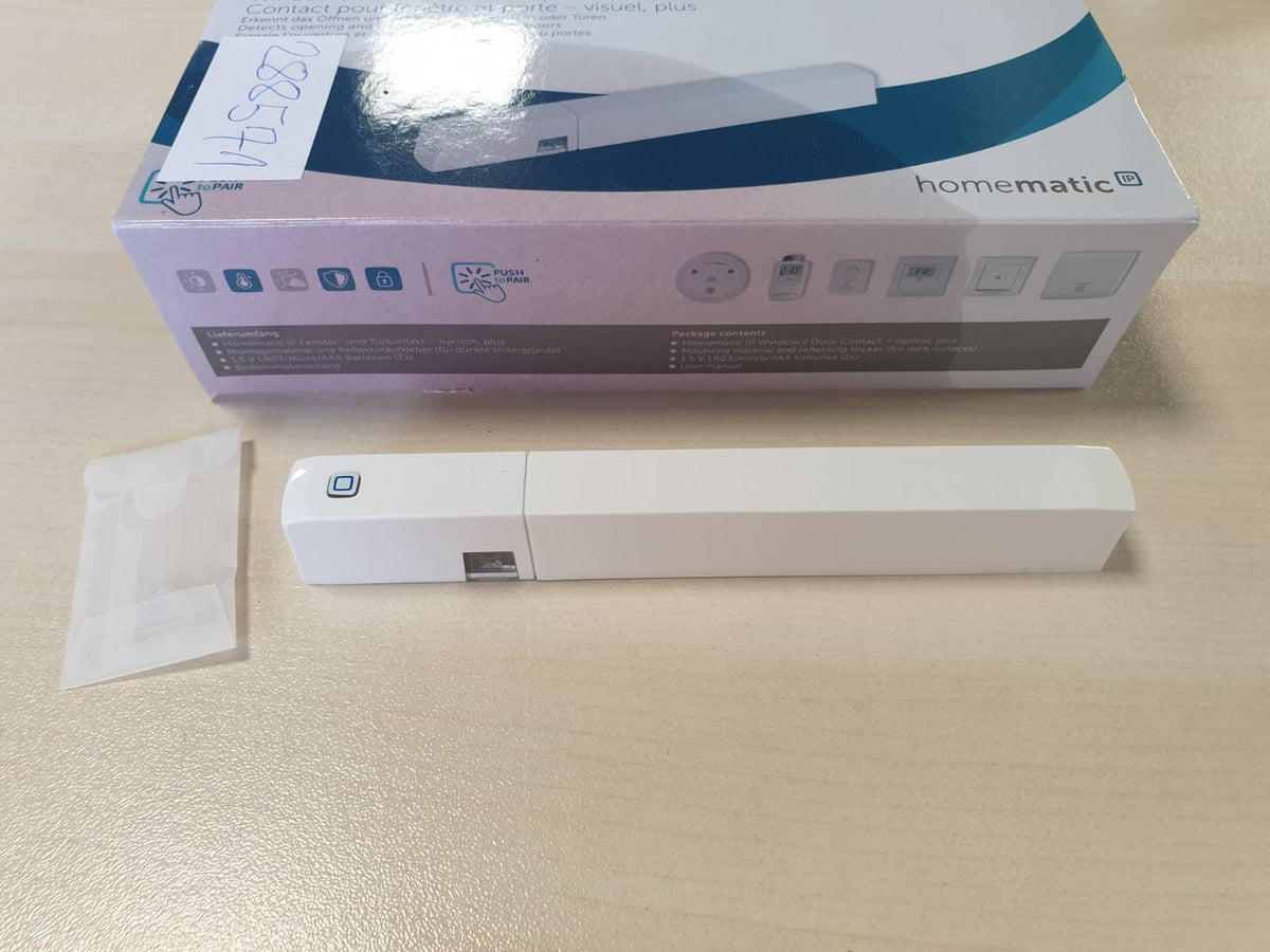 288571 - HOMEMATIC IP | Kontakti i Dritares dhe Derës Inteligjente | Optik | Plus | Sensor Dixhital | Monitorim për Ngrohje Efikase | Kursim Energjie | 158603A0