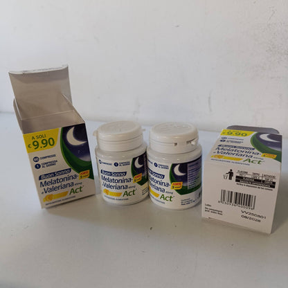 275636 - MELATONIN ACT + FORTE 5 Kompleksi, shtesë ushqimore me bazë melatonin, 120 tableta në 1 paketim të dyfishtë