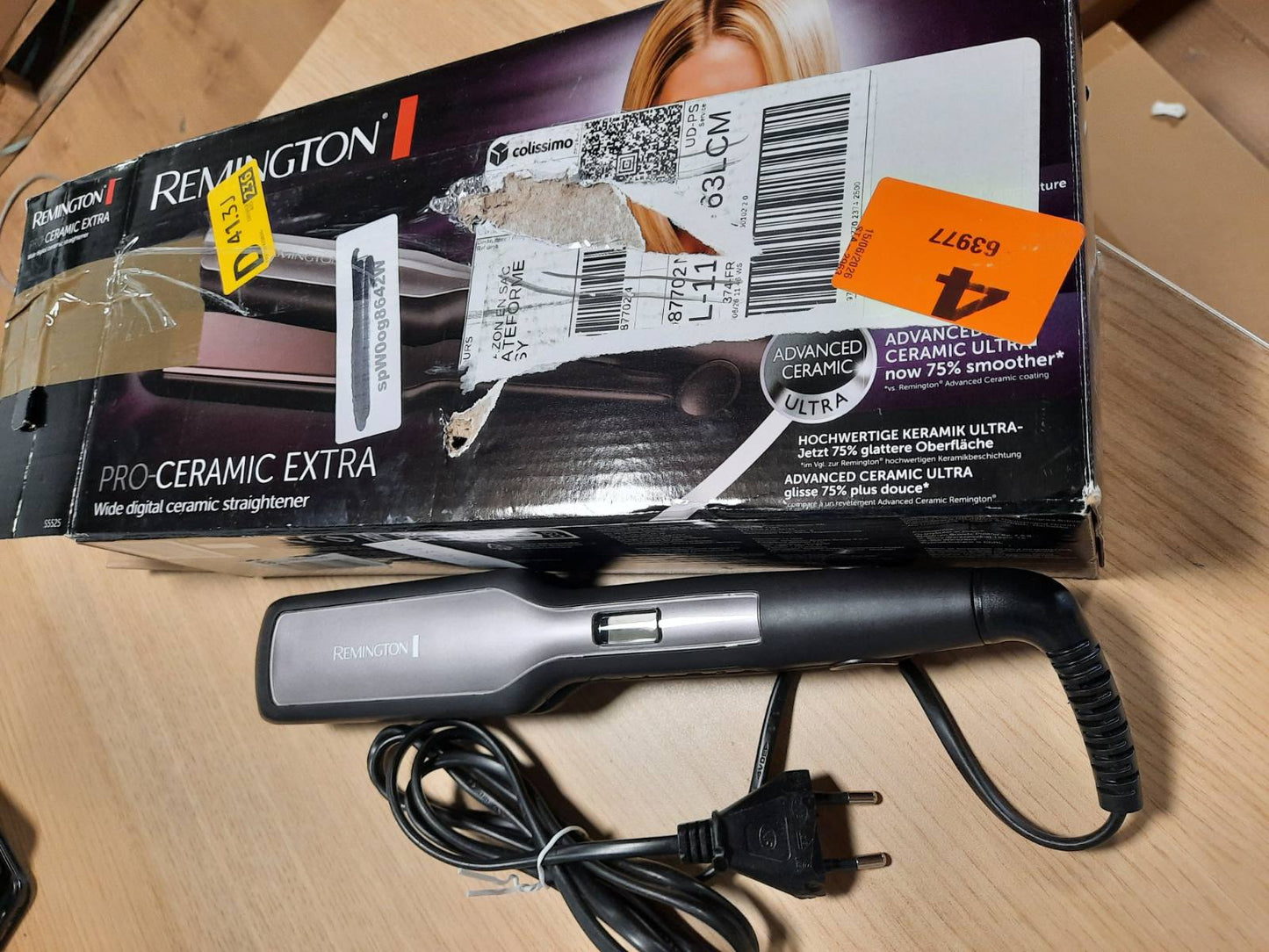 275246 - REMINGTON Pjatëz flokësh Pro-Ceramic Extra S5525, pllaka 45 mm, 150-230°C, ekran LCD