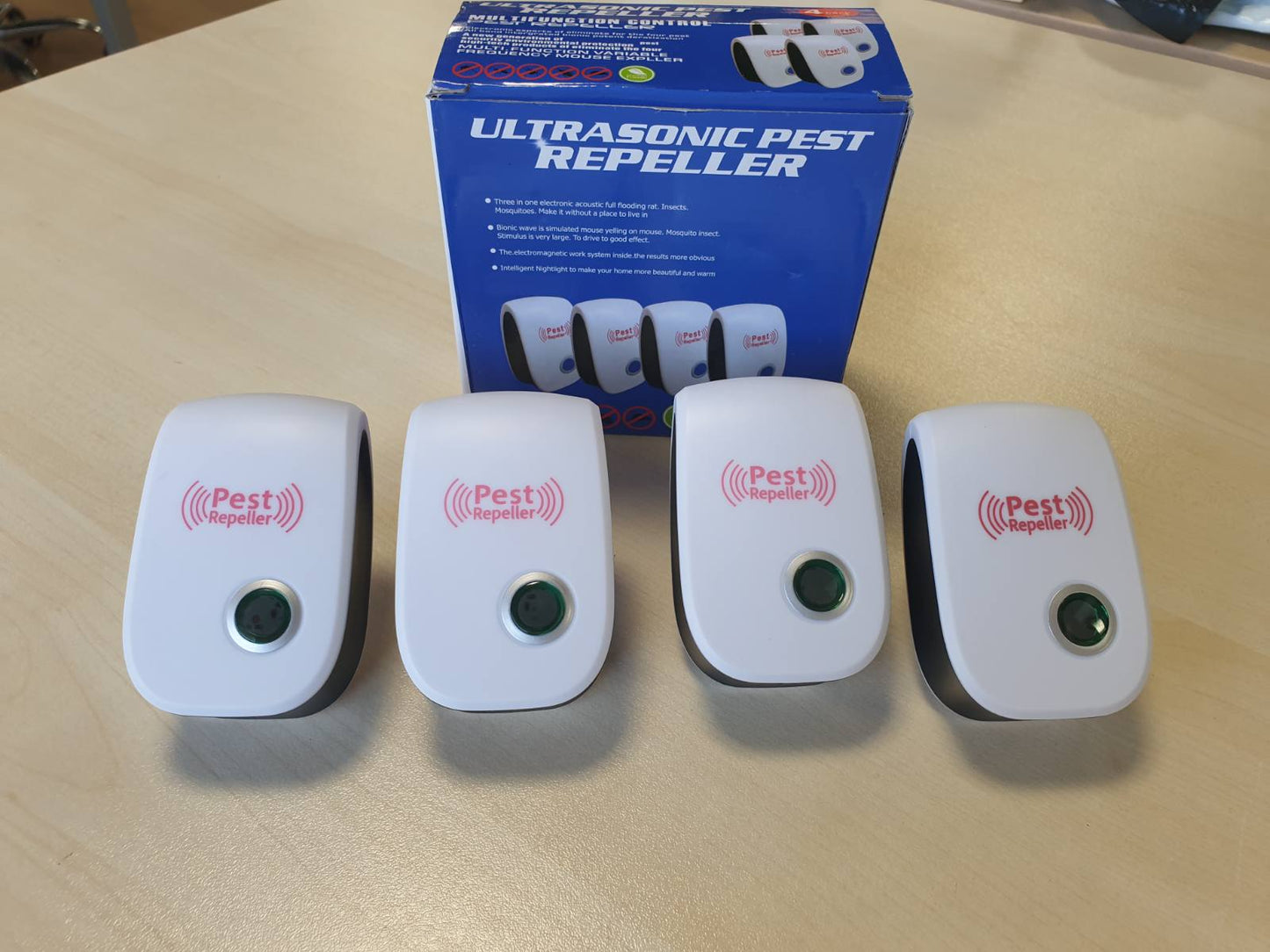 289048 - Largues dëmtuesish me ultratinguj, pako me 4 mjete kundër minjve, largues insektesh me ultratinguj dhe elektronikë, largues insektesh për minj, minj, mushkonja, buburreca, merimanga dhe miza