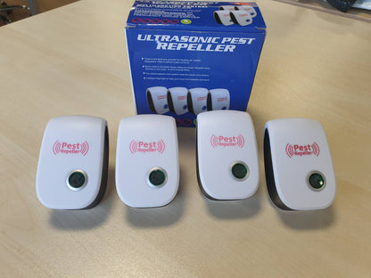 289048 - Largues dëmtuesish me ultratinguj, pako me 4 mjete kundër minjve, largues insektesh me ultratinguj dhe elektronikë, largues insektesh për minj, minj, mushkonja, buburreca, merimanga dhe miza