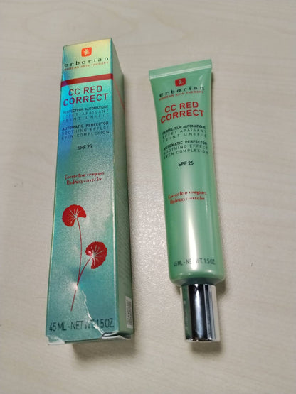 302907 - ERBORIAN CC Red Correct, Krem kundër skuqjes me Centella Asiatica, 45 ml, SPF 25, për të gjitha llojet e lëkurës