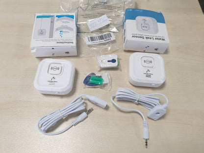 322356 - DETEKTOR UJI WIFI, SENSOR UJI 100 dB ME TELEKOMANDË, ALARM UJI PËR KUZHINË, BODRUM DHE BANJO (PAKO ME 2 PJESE)