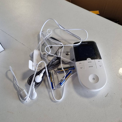 296718 - BEURER EM 49 Digital TENS/EMS, pajisje elektroterapie 3-në-1 për lehtësimin e dhimbjes, trajnim të muskujve, masazh, 4 elektroda
