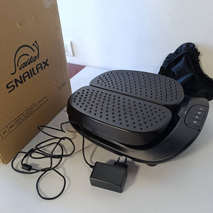 289518 - SNAILAX Masazhues këmbësh me vibrim të rregullueshëm me ngrohje, telekomandë, për qarkullimin e gjakut dhe relaksimin e këmbëve, ngjyrë e zezë.