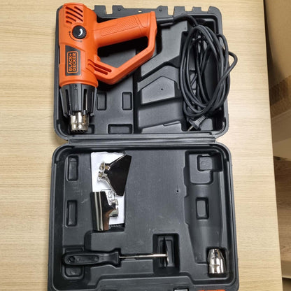 288540 - BLACK+DECKER Pistoletë Nxehtësie KX2001K-QS, 2000W, 230V, me 8 Pajisje Aksesorë, Furnizohet në një Kuti