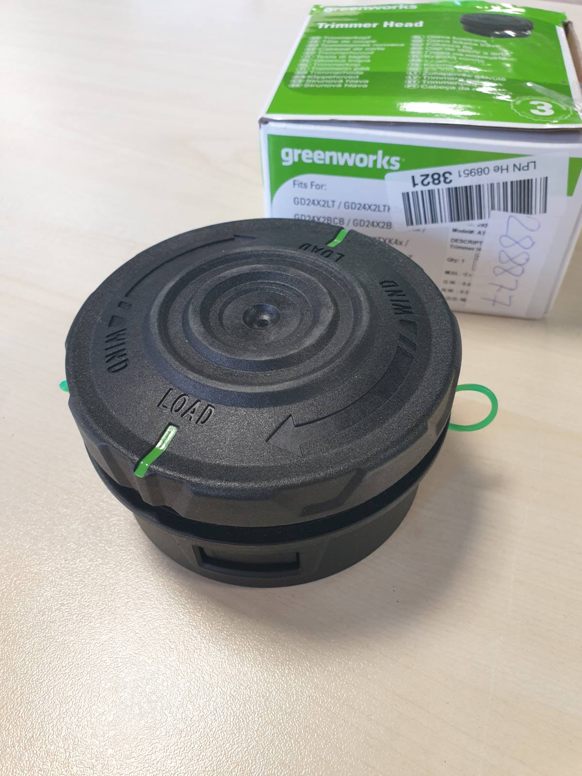 288877 - Greenworks Kokë kositëseje, diametër fijeje 2 mm, fije 5 m për kositëse bari 2×24V