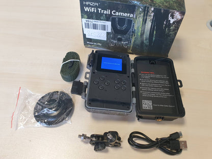288578 - HAZA Kamera 4K WiFi Hotspot për Shtigje, Shikim Natën me Infra të Kuqe, Zbulim Lëvizjeje, IP66 Rezistent ndaj Ujit (PA Kartë SD)
