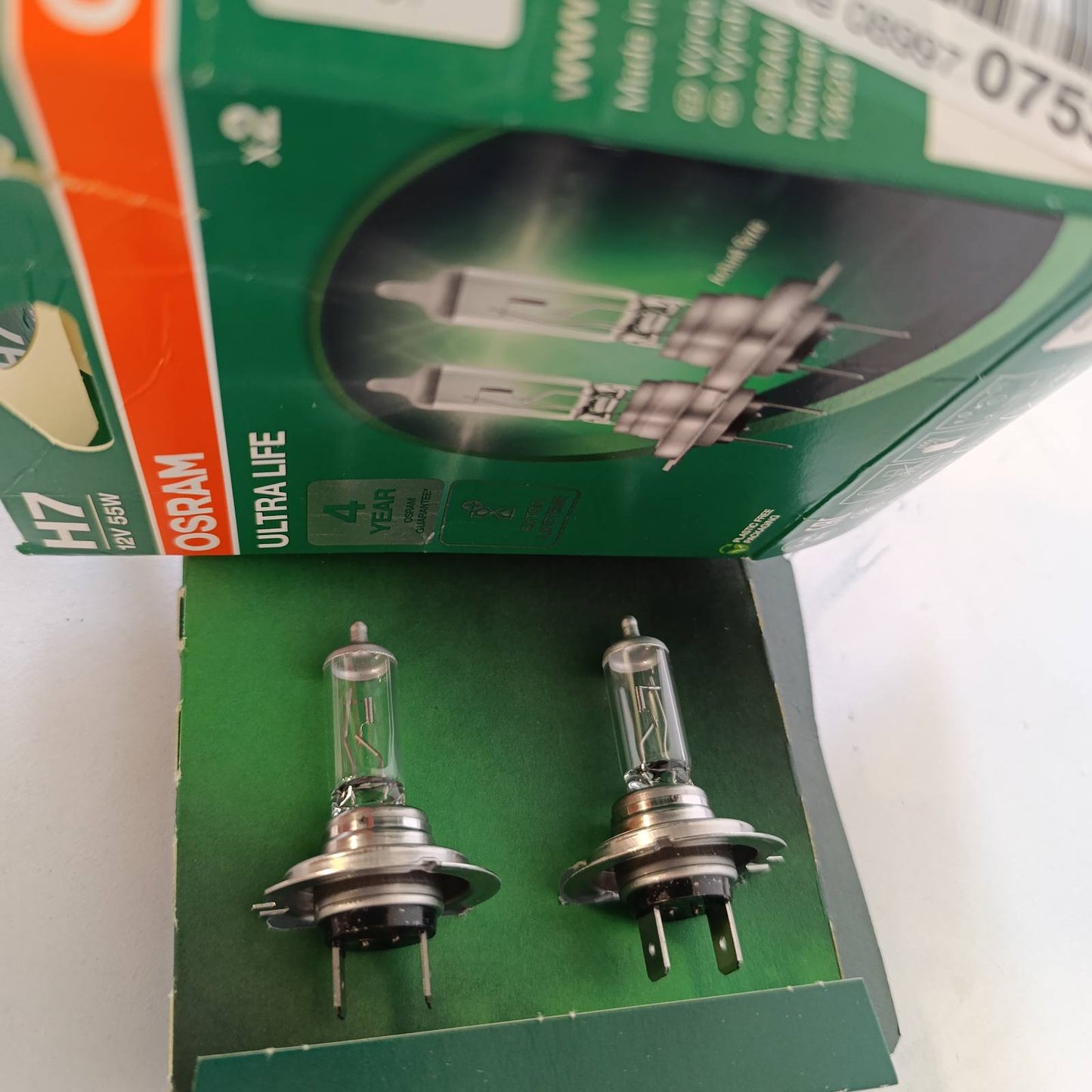 289139 - OSRAM ULTRA LIFE H7, llamba halogjene, kuti e varur palosëse (2 llamba)