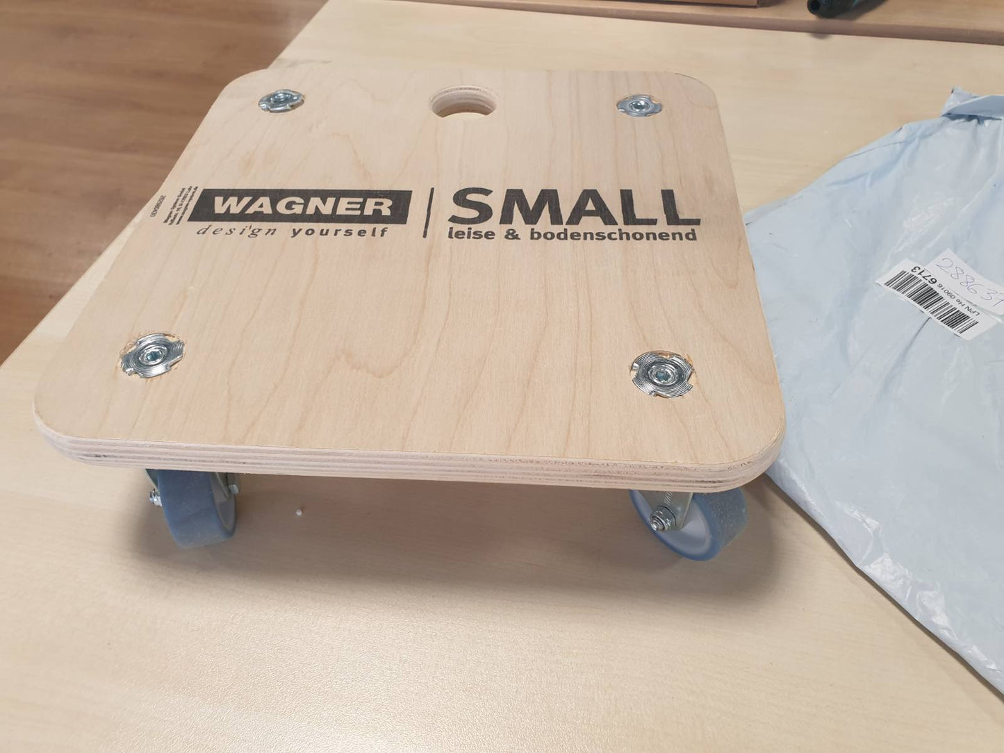 288637 - WAGNER MM 1353 Karrocë Transporti | 29 x 29 x 8.5 cm - Kapaciteti i Ngarkesës 250 kg - për Objekte, Pajisje dhe Mobilje | Vrimë Trajtimi | Shumë e Lëvizshme | E Certifikuar FSC® - 20135301