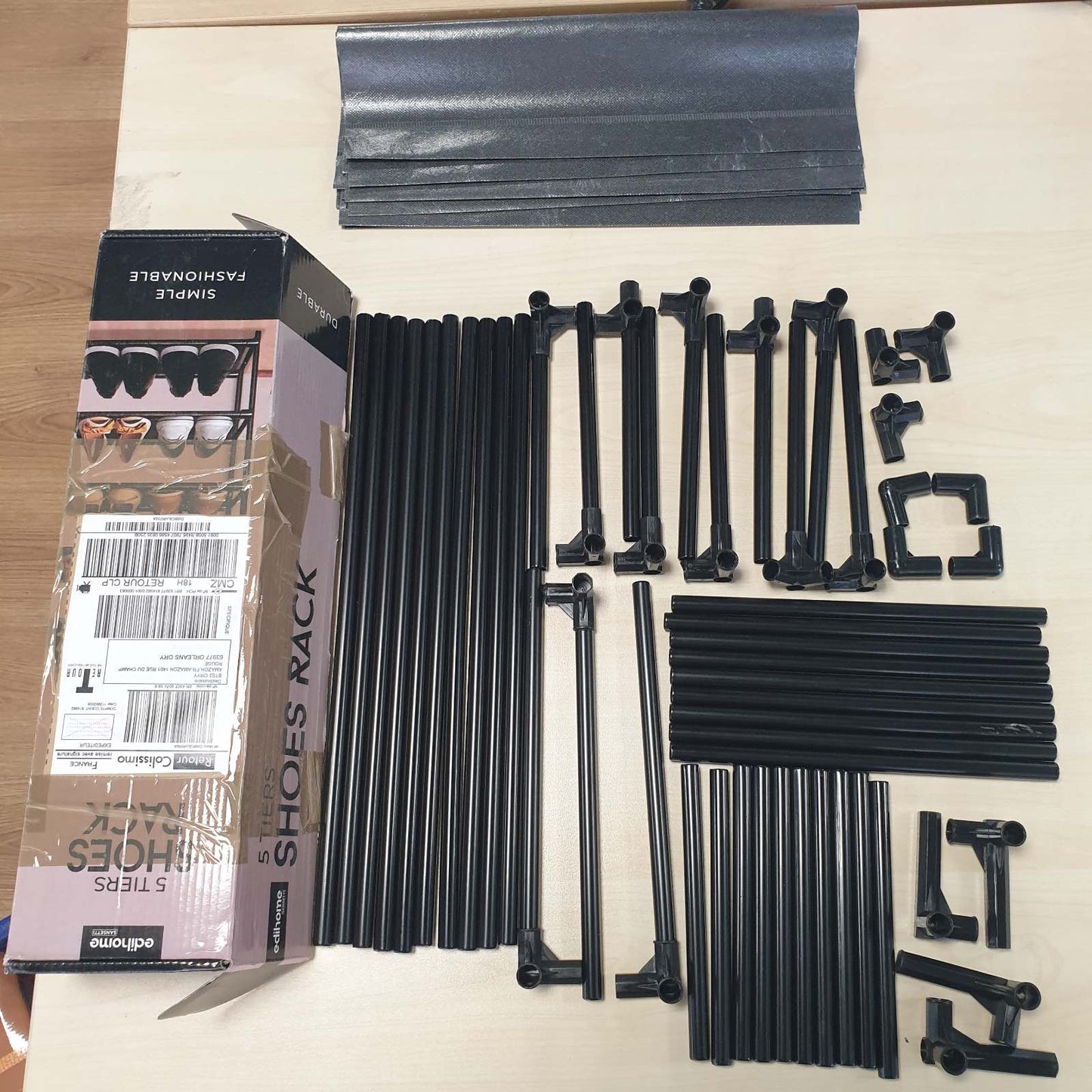 288981 - EDIHOME Raft për Këpucë, 5 Kate, (28 x 45 x 89 cm), Plastik, Vertikal
