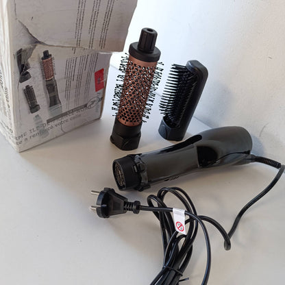 289505 - BABYLISS Smooth Finish 1200 AS122E, Furçë me ajër të nxehtë 4-në-1, 1200W, Teknologji Jonike dhe Qeramike, E zezë/Rozë