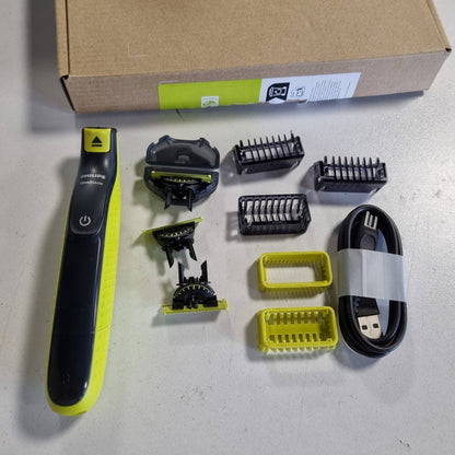 305831 - PHILIPS Prerës elektrik OneBlade 360 për mjekër, fytyrë dhe trup, 3 tehe 360, 3 krehër (1, 3, 5 mm), QP2824/31