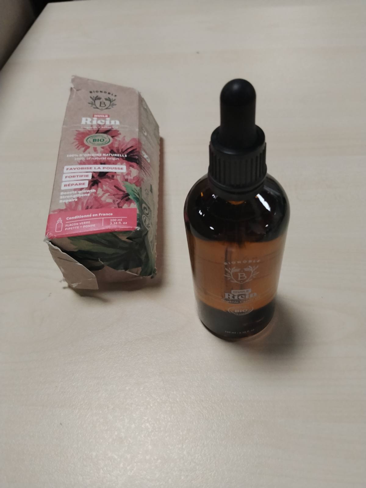 306560 - BIONOBLE Vaj ricini organik, për flokë, mjekër, qerpikë, vetulla, 100 ml