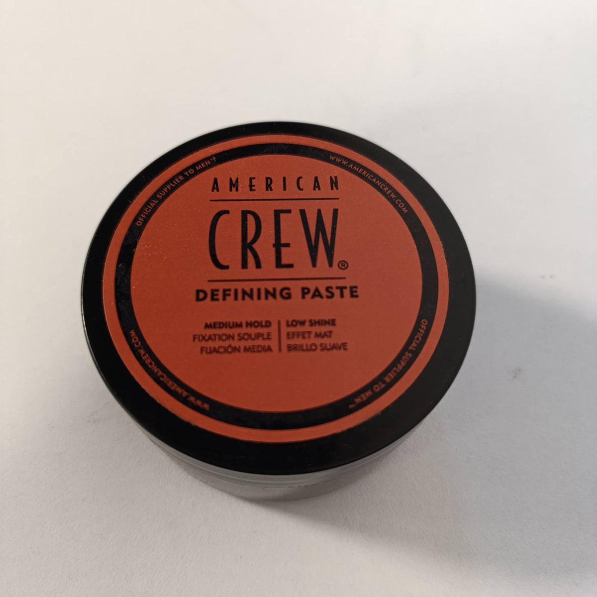297497 - AMERICAN CREW Pastë Definuese për Flokë për Burra - Dyllë - Mbajtje e Mesme - Shkëlqim Natyral - 85g