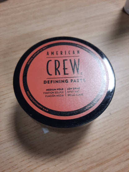 297500 - AMERICAN CREW Pastë Definuese për Flokë për Burra - Dyllë - Mbajtje e Mesme - Shkëlqim Natyral - 85g