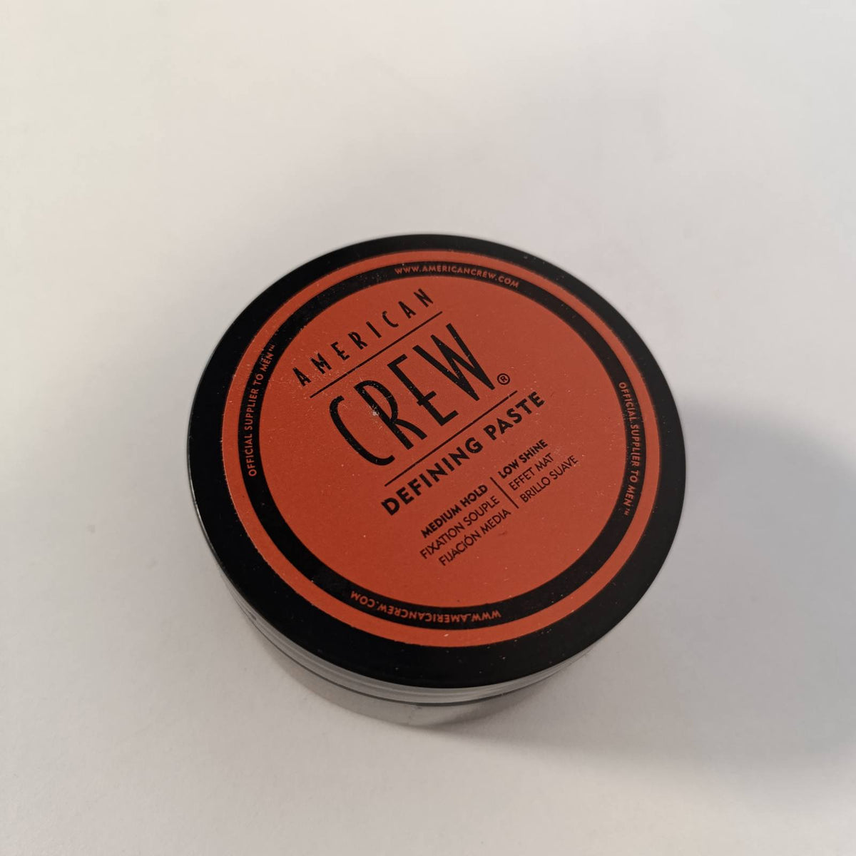 297498 - AMERICAN CREW Pastë Definuese për Flokë për Burra - Dyllë - Mbajtje e Mesme - Shkëlqim Natyral - 85g
