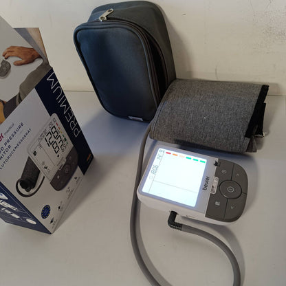 296706 - BEURER Monitor tensioni i gjakut BM 53, për krahun e sipërm, i validuar klinikisht, zbulim i AF, transferim të dhënash në Apple Health, gri-i bardhë