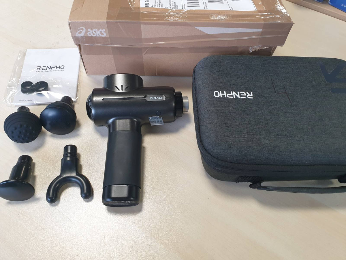 302740 - RENPHO Pistoletë masazhi me nxehtësi dhe të ftohtë, 3200 RPM për masazh muskujsh