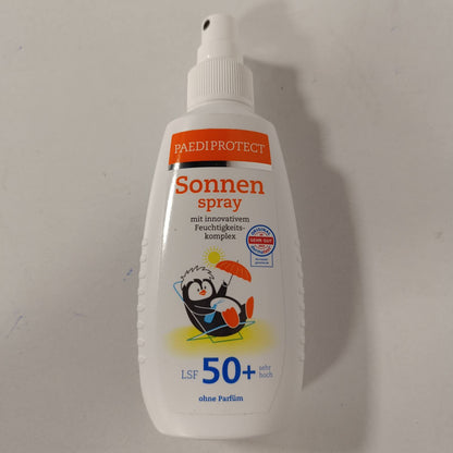 297522 - PAEDIPROTECT Sprej mbrojtës nga dielli për fëmijë dhe bebe, SPF 50+, 150 ml, pa aromë, vegan, pa mikroplastikë