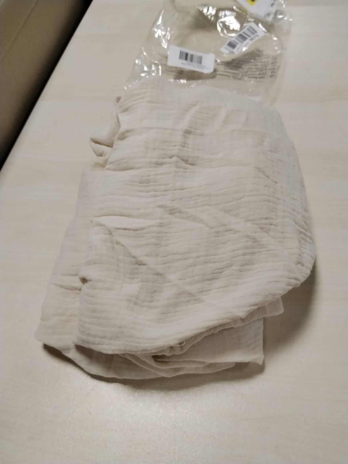 297376 - MEDI PARTNERS Çarçaf i Fiksuar Muslin 60x120 cm, 100% Pambuk, për Fëmijë, Bezhë