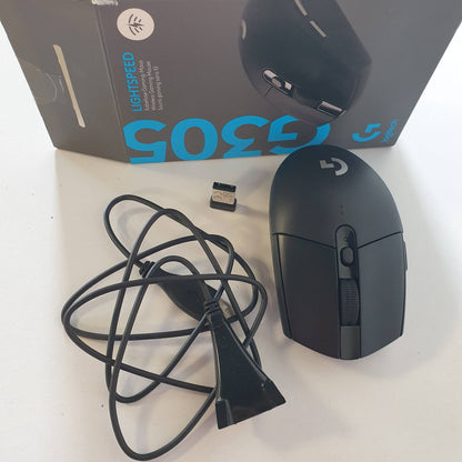 305193 - LOGITECH Maus për lojëra pa tel G G305 LIGHTSPEED, sensor HERO 12K DPI, lidhje pa tel, 6 butona të programueshëm, jetëgjatësi baterie 250 orë, i lehtë, PC/Mac - i zi