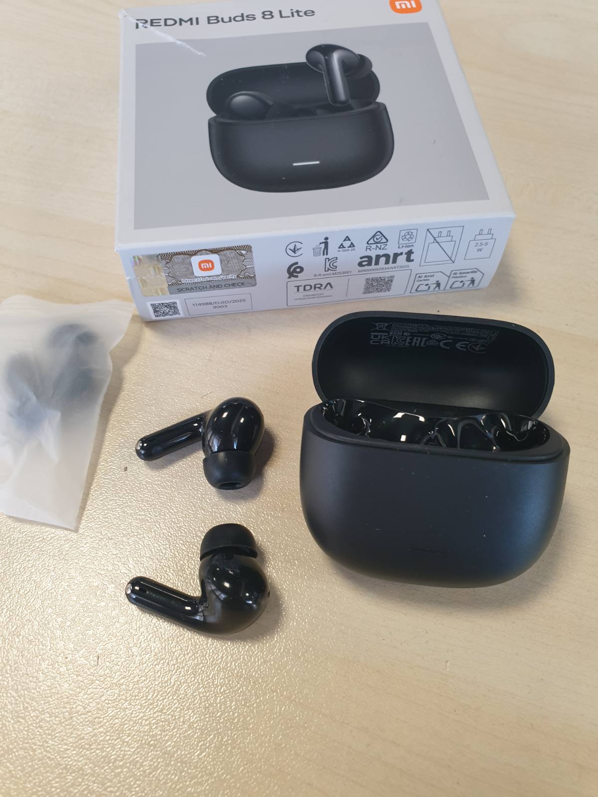 305376 - XIAOMI Redmi Buds 8 Lite, Kufje pa tel me anulim zhurme, të zeza